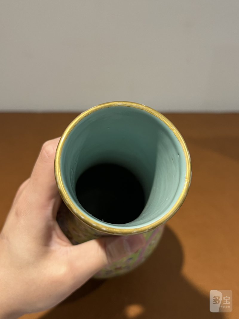 清 粉彩缠枝牡丹卷草龙纹瓶 - 图9